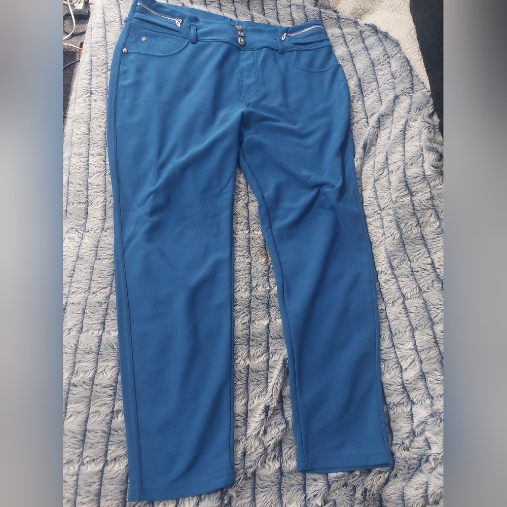 EUC Thrills Scuba‎ skinny pants 3x blue